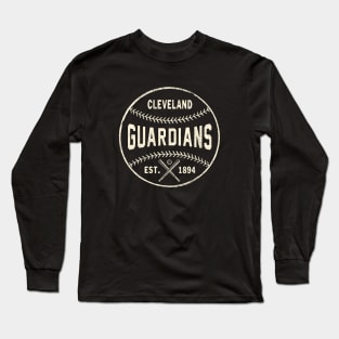 Vintage Cleveland Guardians by Buck Tee Original Long Sleeve T-Shirt